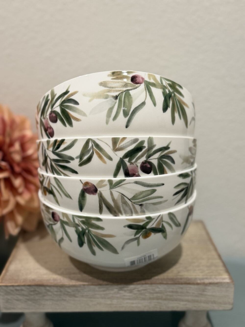 MIKASA - TUSCAN OLIVE - DINNER SOUP/SALAD BOWL - set of 4 - NEW 6”
